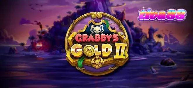 Tampilan visual slot bertema bajak laut Crabby’s Gold II dengan elemen peti harta karun dan koin emas.